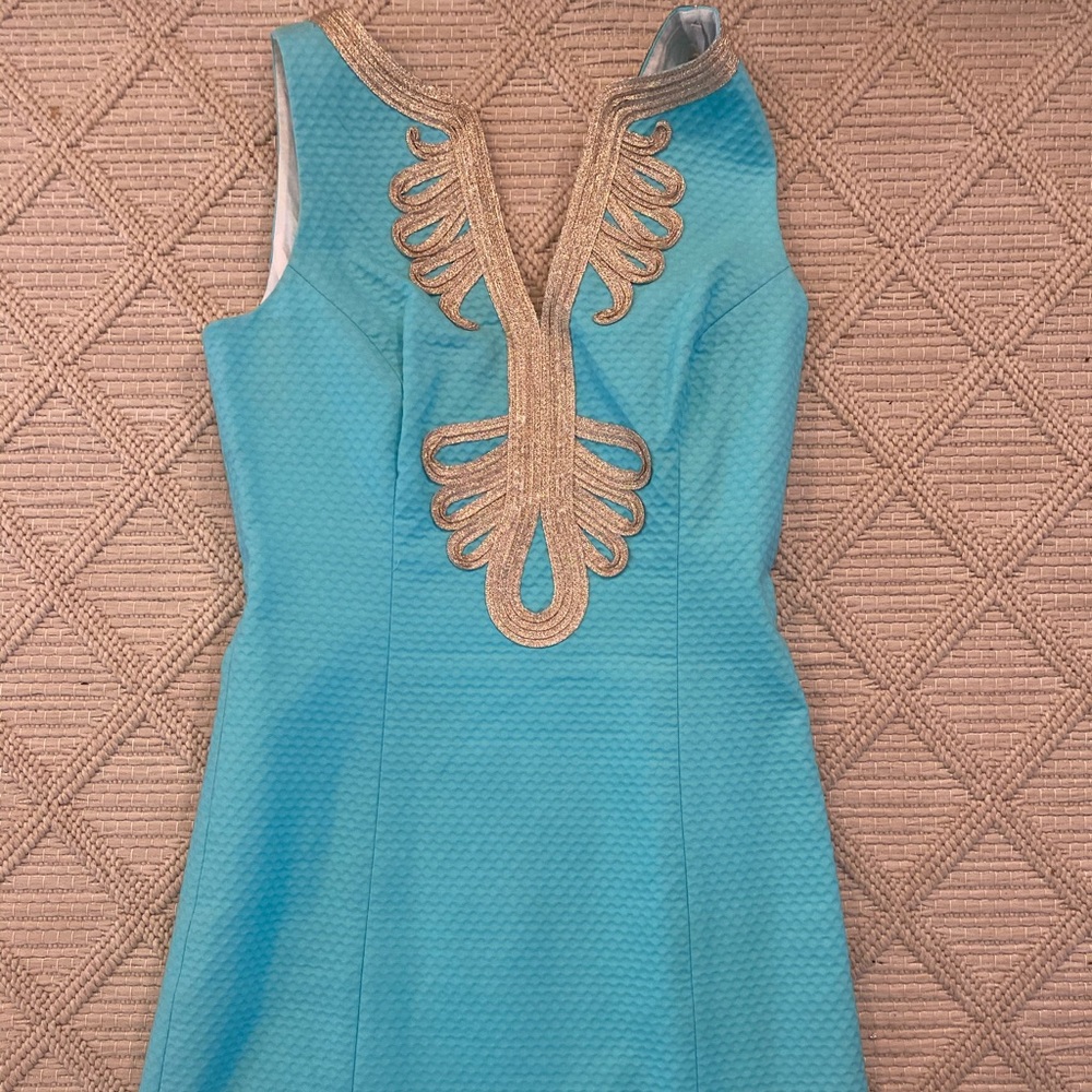 Lilly Pulitzer Size 0 Aqua Shift Dress